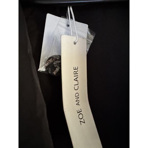 NWT Zoe And Claire Double Breasted Midi Dress Black Size Large - Picture 10 of 11